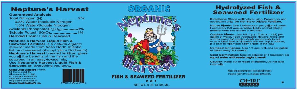 Neptune's Harvest Liquid Fish & Seaweed Fertilizer (2 - 3 - 1) - 1 Gallon - Seven Springs Farm Supply