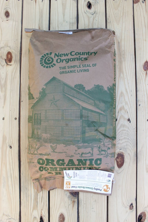 New Country Organics - Organic Soy - Free Grower/Broiler Feed - 40 lb Bag - Seven Springs Farm Supply