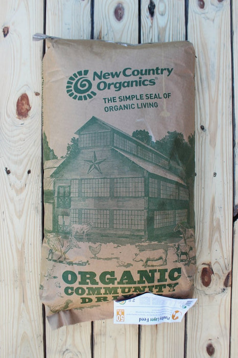 New Country Organics - Organic Soy - Free Poultry Layer Feed - 50 lb Bag - Seven Springs Farm Supply