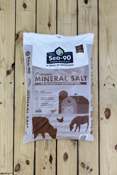 Sea - 90 Premium Mineral Salt - 50 lb Bag - Seven Springs Farm Supply