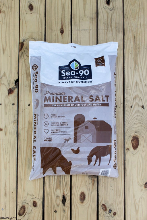 Sea - 90 Premium Mineral Salt - 50 lb Bag - Seven Springs Farm Supply