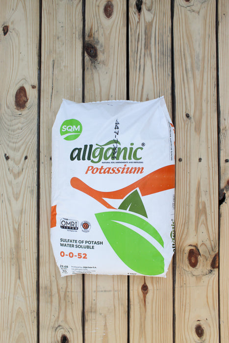 Allganic Soluble Potassium Sulfate SOP (0-0-52-Sulfur 18%) - 50 lb x 56 Bags