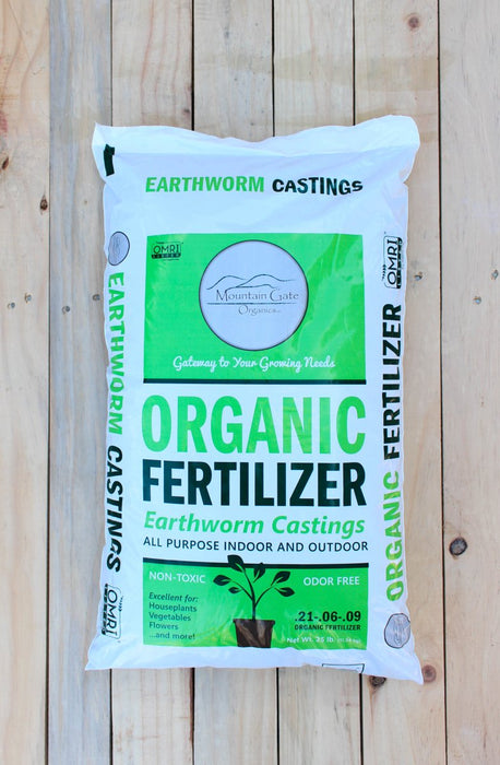 Worm Castings Mountain Gate Organics - 1 cu ft Bag - Seven Springs Farm Supply