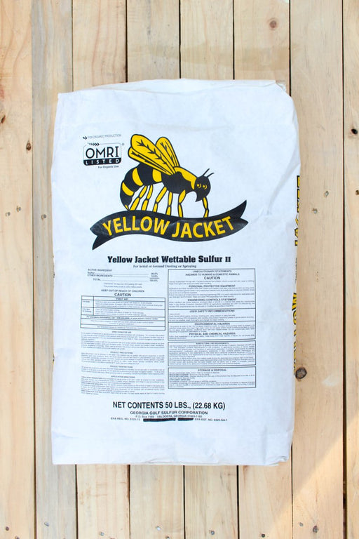 Yellow Jacket Wettable Sulfur II - 50 lb Bag - Seven Springs Farm Supply